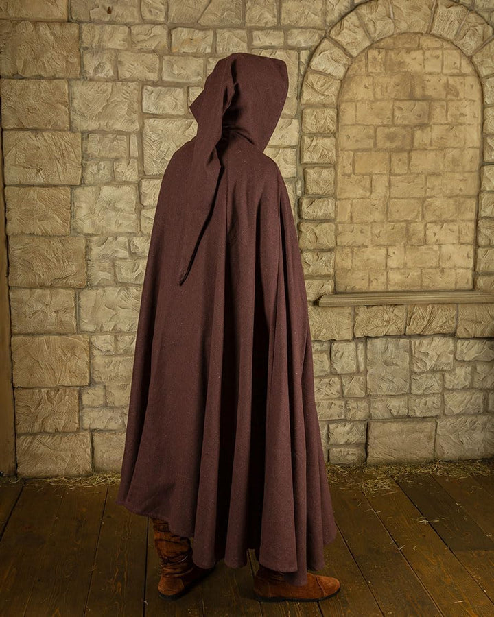MYTHOLON Gora Umhang mit Kapuze, Kostüm aus Canvas, Mittelalter LARP, Verkleidung Damen Herren, Bord