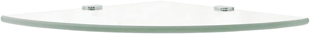 homiuse Wandregal Eckregale 2 STK. mit verchromten Halterungen Glas Transparent Regal Wand Wandregal
