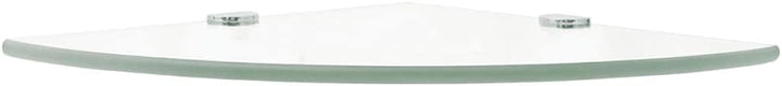 homiuse Wandregal Eckregale 2 STK. mit verchromten Halterungen Glas Transparent Regal Wand Wandregal