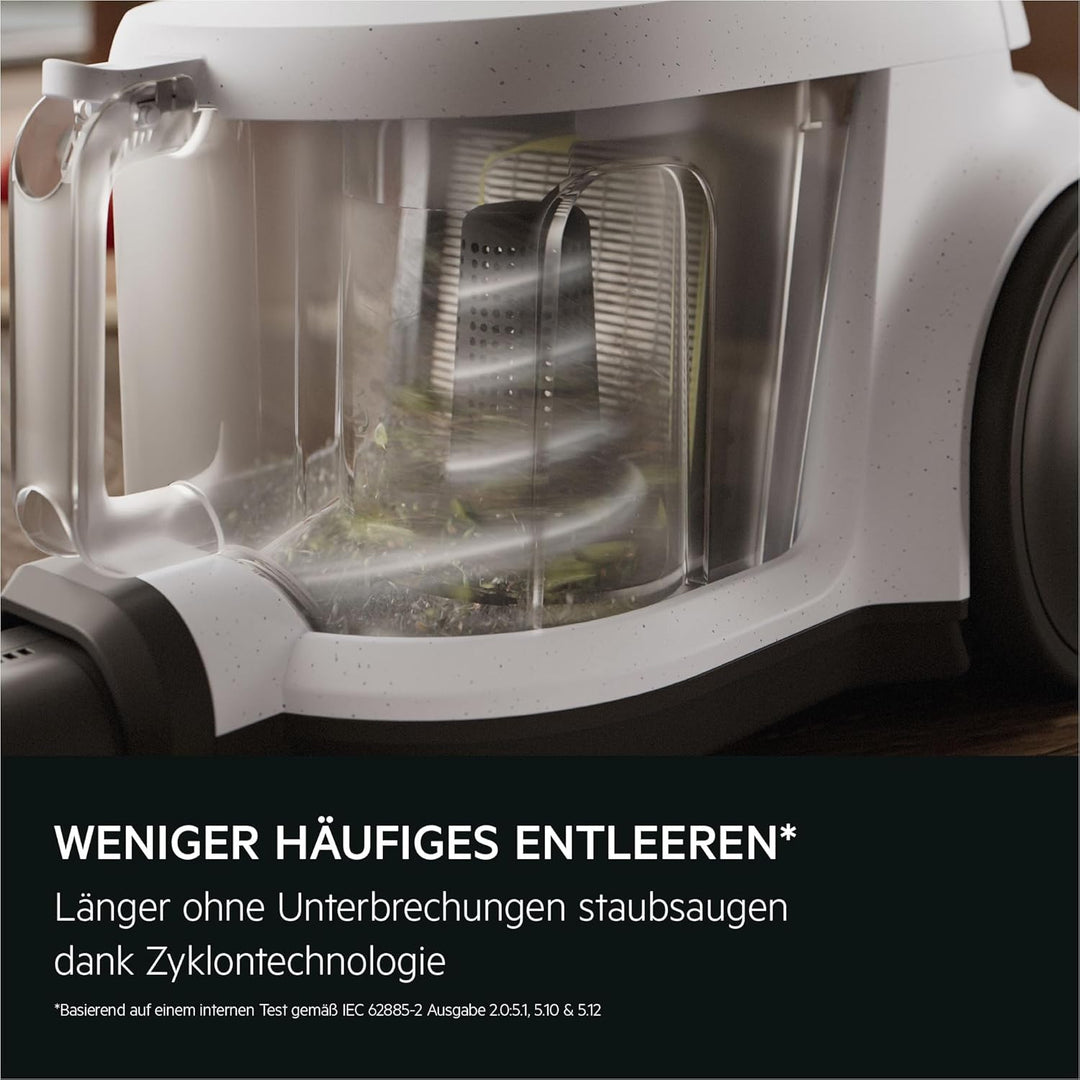 AEG CLEAN 5000 Staubsauger Beutellos, Bodenstaubsauger für alle Bodenbeläge, Zubehör, 1000 Watt, 9m