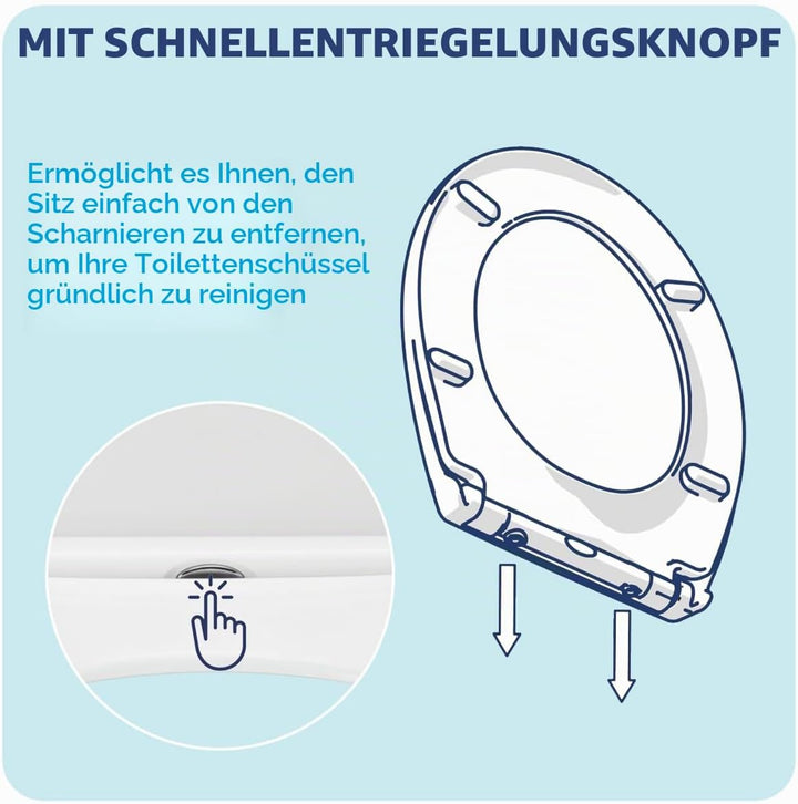 Croydex T.Seat SC Flex Fit WHT WL601722H, Kunststoff, weiss, 43 x 38 x 5 cm Standard Slow Close, Sta