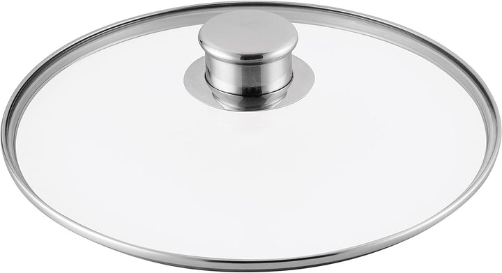 Gastrosus 163930-28 Glasdeckel Industar 28 cm, Pfannendeckel aus Glas mit Edelstahlrand, Universalde