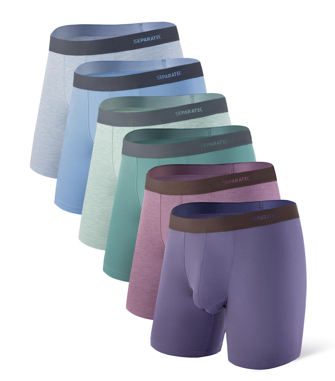 Separatec Herren Boxershorts, Herren Unterhosen aus Bambus-Viskose, atmungsaktiv und weich, Doppelbe