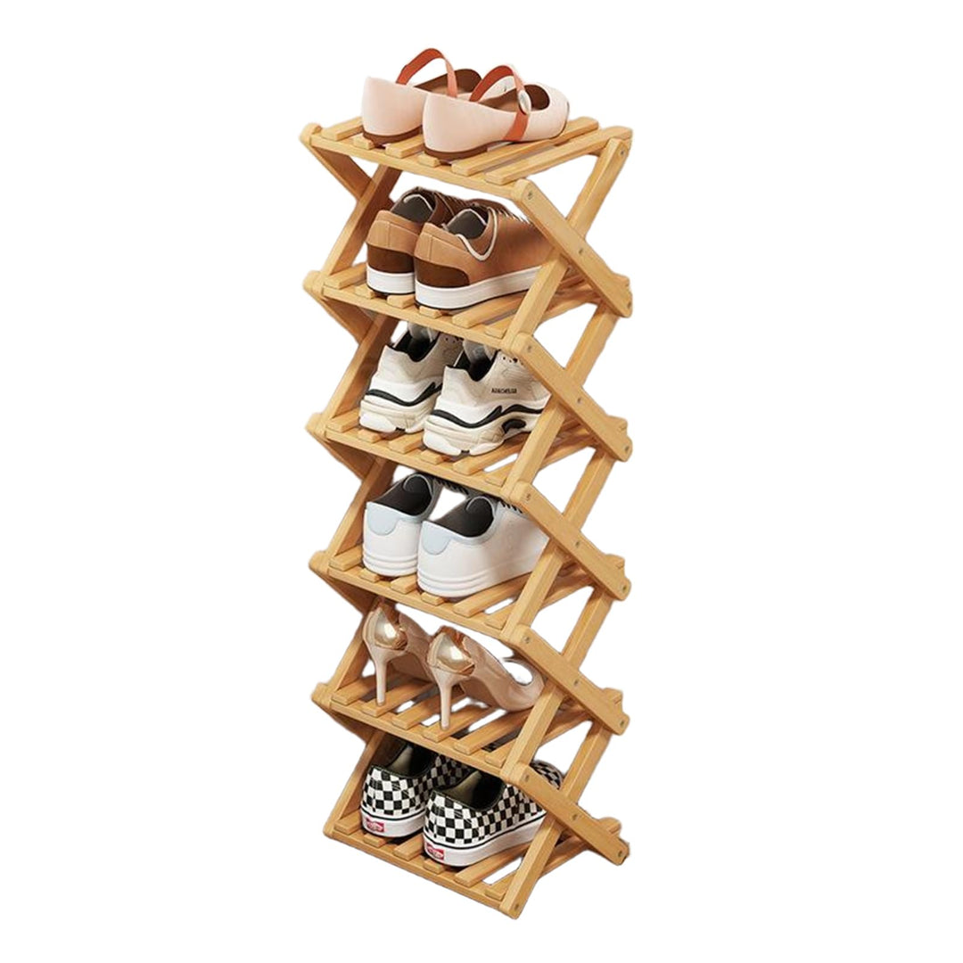 Vertikales Schuhregal, klein, faltbar, hoch, schmal, Schuhregal, schmal, Schuhaufbewahrung, Eckschuh