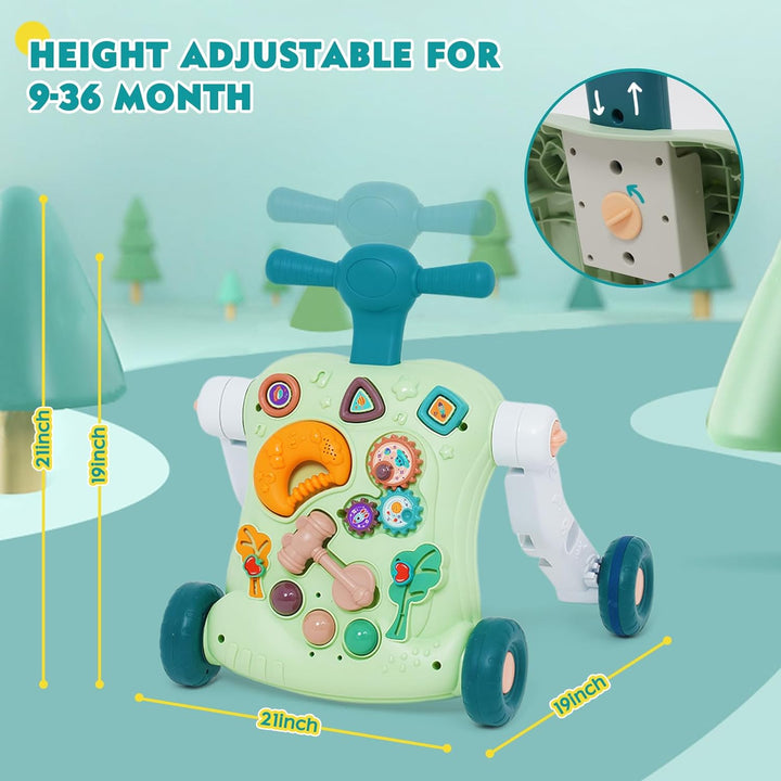 Lauflernwagen 6 in 1 Lauflernhilfe mit Lichtern und Musik Multifunktionale Baby Lauflernhilfe Für Ki