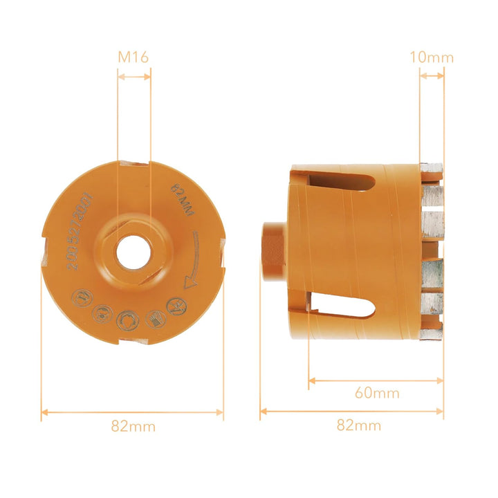 PRODIAMANT Premium Diamant Dosensenker Mauerwerk 82 mm x M16 82mm 7 Diamantsegmente hohe Standzeit 6