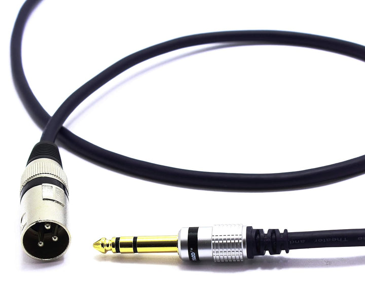 XLR Männlich auf 6,3mm Stereo Klinke Kabel 3m Mikrofonkabel 3 Polig auf 6,3 TRS Klinkenstecker Adapt