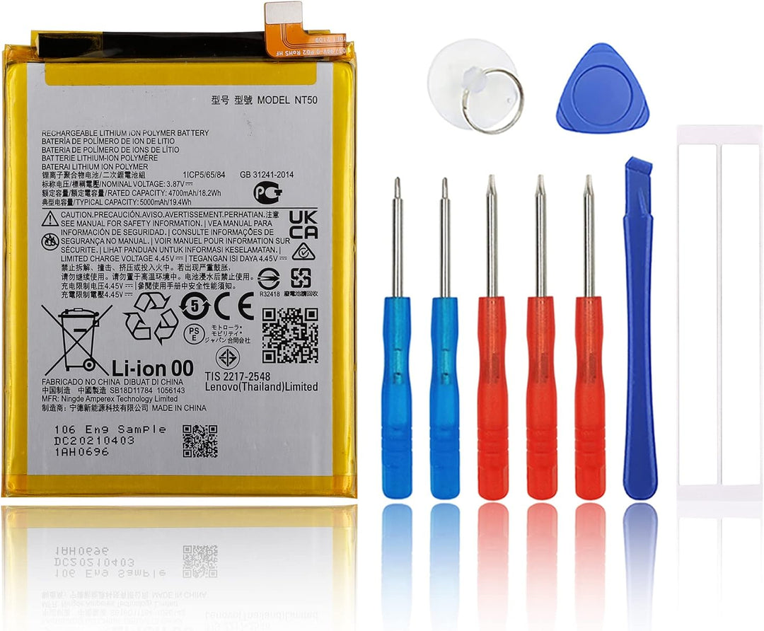 SwarKing Ersatz Akku Kompatibel mit Moto Edge 20 Lite XT2139-1 NT50 with Toolkit