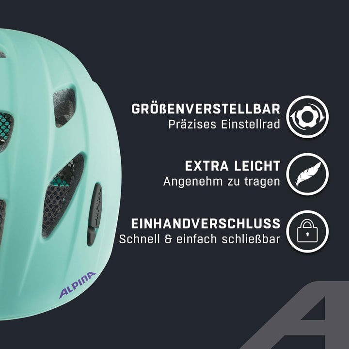 ALPINA XIMO L.E. - Leichter, Sicherer & Bruchfester Fahrradhelm Mit Optionalen LED-Licht Für Kinder