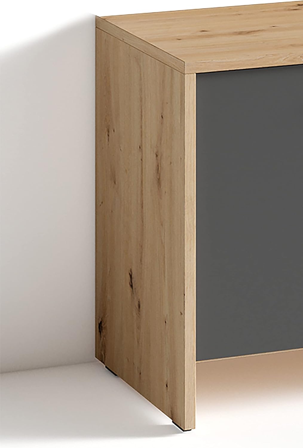 byLIVING Sitzbank Ben/Schuhschrank in Artisan Eiche-Optik Hellbraun/Front anthrazit/kleine Flur-Komm