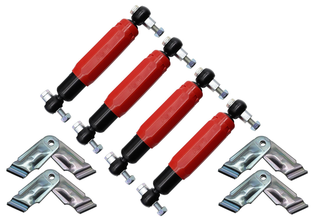 NN Set AL-KO Octagon Plus Red Radstossdämpfer rot Stossdämpfer Anhänger 1800 / 3500kg inklusive Halt