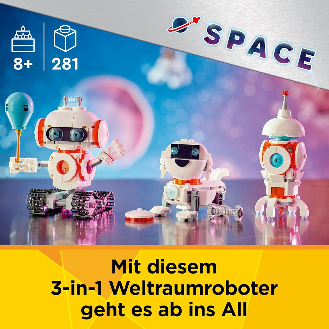 LEGO Creator 3in1 Weltraum-Roboter - Spielzeug umbaubar in Hund Figur oder Modell Rakete - Bauset fü