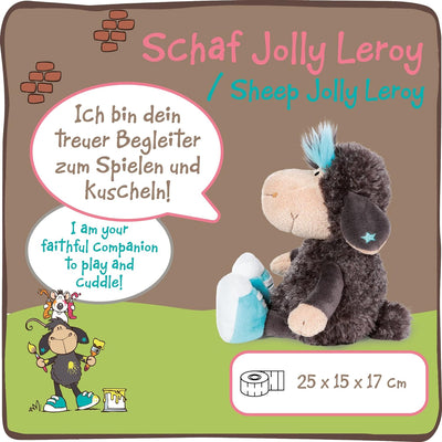 NICI Kuscheltier Schaf Jolly Leroy stehend 25 cm I Plüschtier für Mädchen, Jungen & Babys I Flauschi