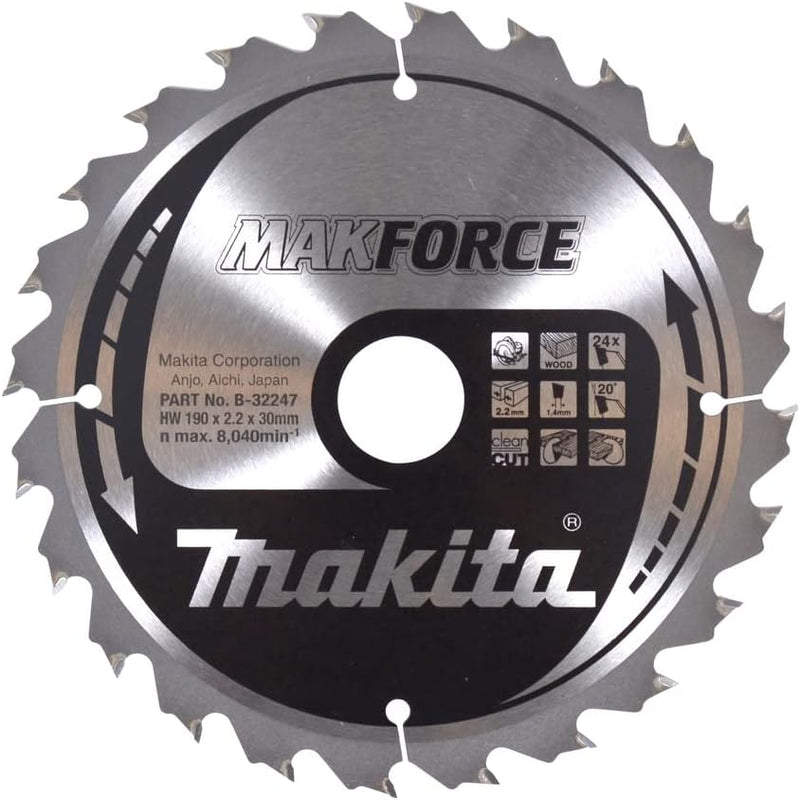 Makita MakForce Saegeblatt, 190 x 30 mm, 24Z, B-32247