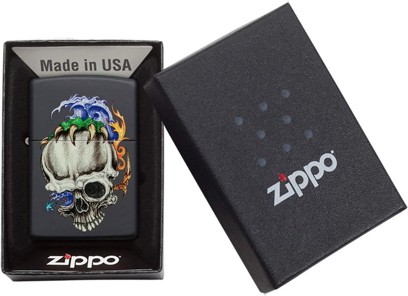 Zippo Classic Lighter-Skull Claw, Messing, Individual Design, Original Pocketsize