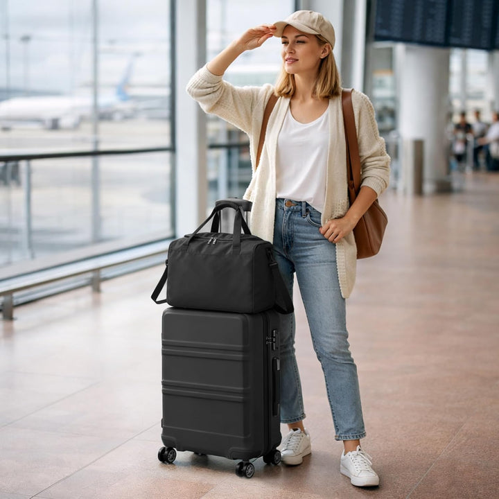 KONO Gross Rollkoffer Reisekoffer Set Gepäcksets 2 Teilig, 74cm Gross Trolley Koffer mit Ryanair Rei