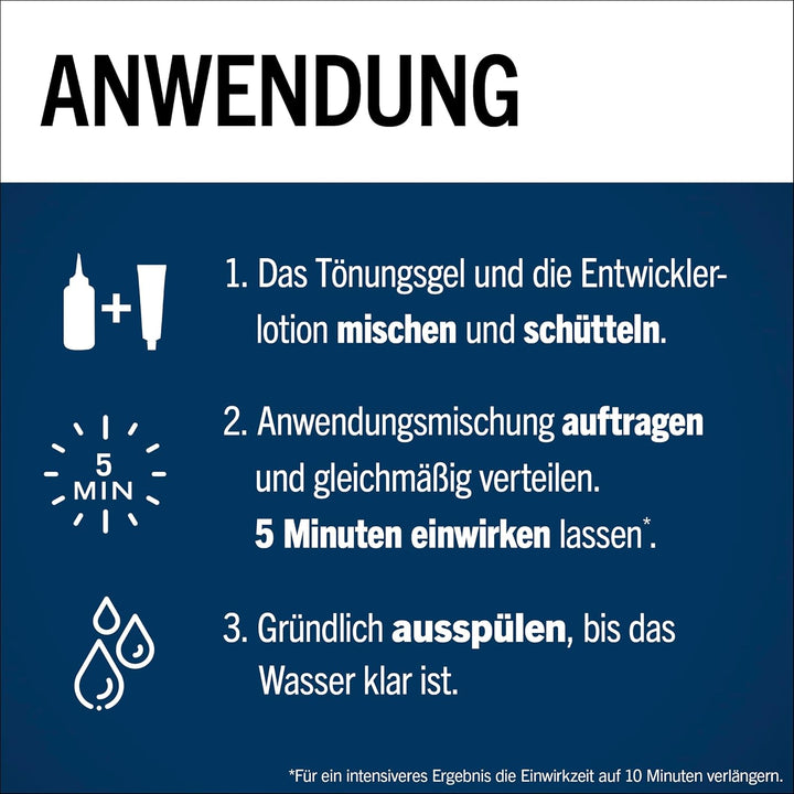 Schwarzkopf Men Perfect Anti-Grau Tönungs-Gel 70 Dunkelbraun (3 x 80 ml), Haarfarbe für Männer blend