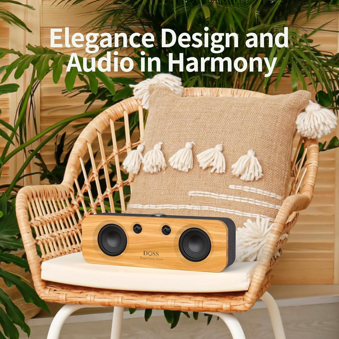 DOSS SoundBox H200 50W Heim-Bluetooth-Lautsprecher mit Dual 3,5-Zoll-Tieftönern, Zwei 2,5 cm Hochtön