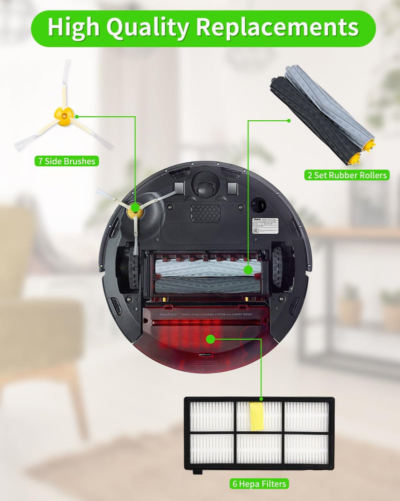 Jissta Ersatzteile Kompatibel mit iRobot Roomba 860 865 870 880 896 960 966 971 976 980 981 Staubsau