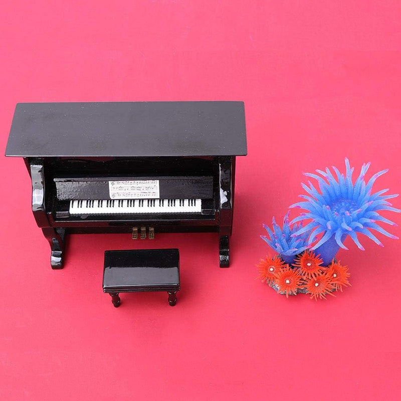 Mini Piano Miniatur Holz Klavier Modell mit kleinen Hocker Musikinstrument Modell musikalische Gesch