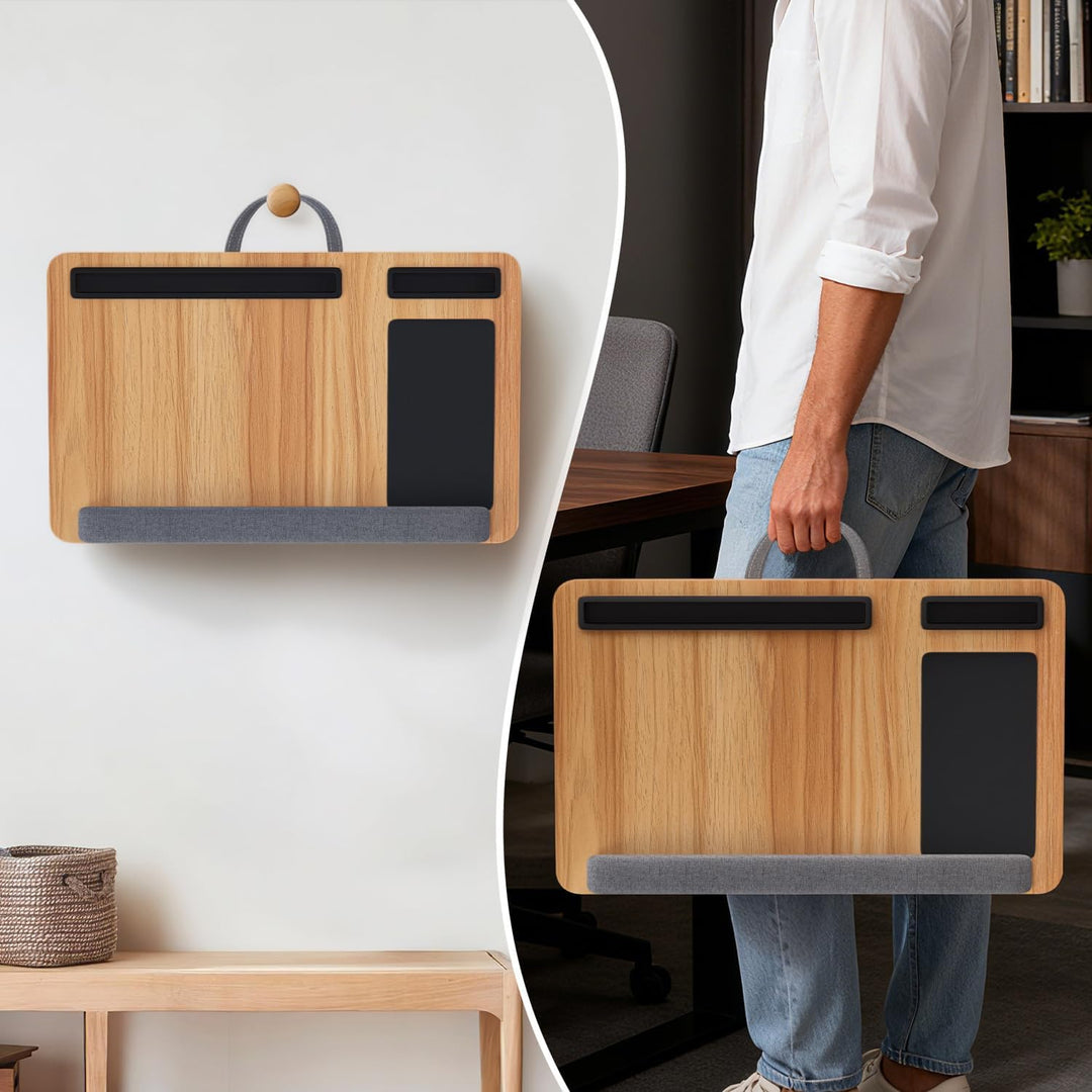 Laptopkissen Gross & Ergonomisch mit Handgelenkauflage & gepolsterter Unterseite – Laptoptisch für B