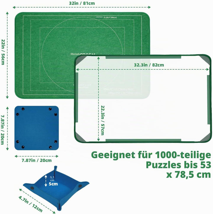 Puzzlematte für 1000 Teile Lagerung, Jigsaw Puzzle Board, Puzzle Storage Board 32 x 22inches, Jigsaw