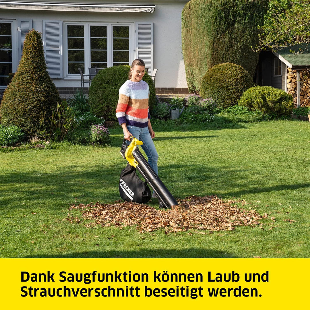 Kärcher 18 V Akku-Laubbläser und Laubsauger BLV 18-200 Battery, mit Mulchfunktion, Luftgeschwindigke
