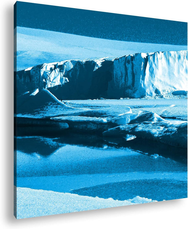deyoli Eisberge in der Antarktis Format: 40x40 Effekt: Monocrome Blau als Leinwandbild, Motiv fertig