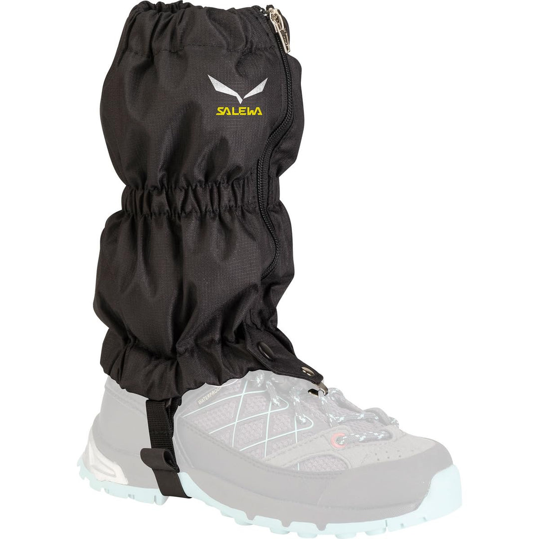 SALEWA Kinder Gamaschen Junior Gaiter Einheitsgrösse Schwarz, Einheitsgrösse Schwarz