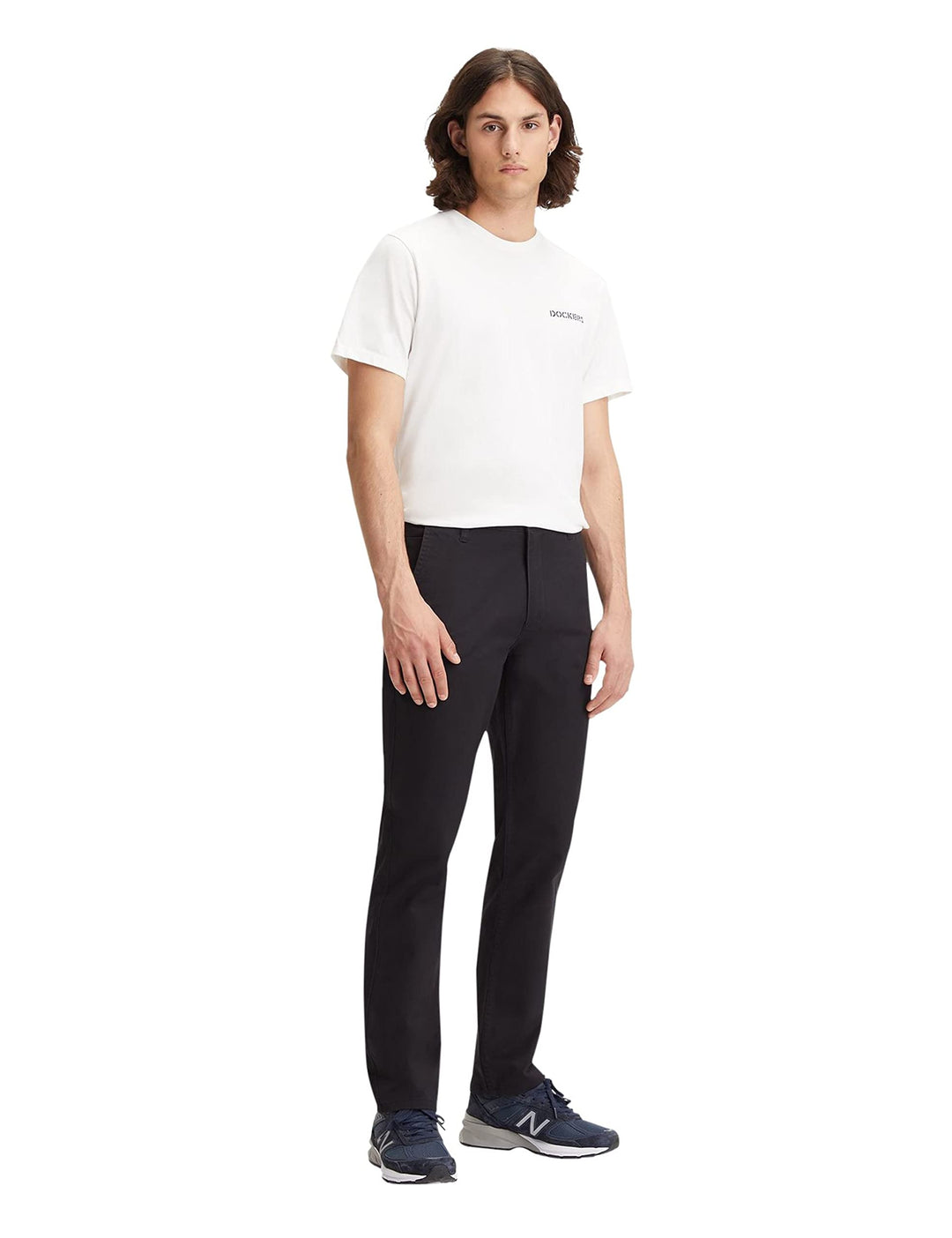 Dockers Herren Alpha Original Khaki Slim Hose 29W / 30L Schwarz, 29W / 30L Schwarz