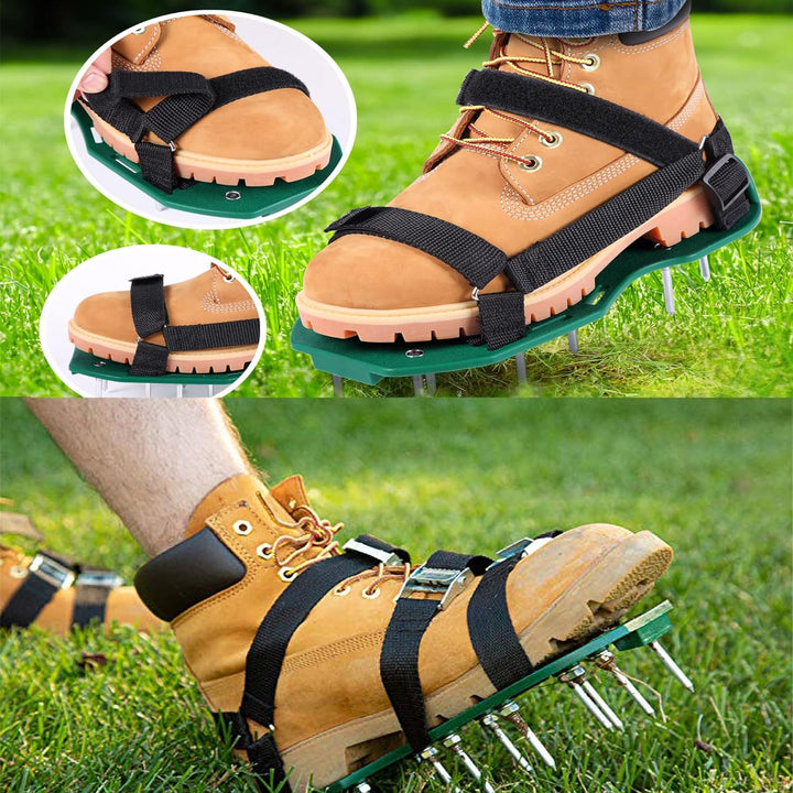 MZSX Idealer Rasenaufblaser Für Höfe Und Gärten, Schwarz, Rasenaufblasschuhe, Gartenschuhe Mit Nylon
