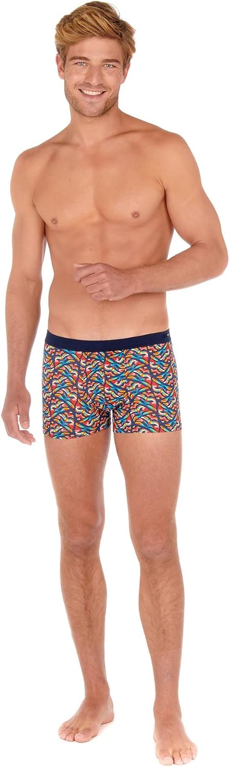 HOM Herren Turbie Comfort Boxer Briefs Retroshorts S Imprimé Abstrait Multico, S Imprimé Abstra