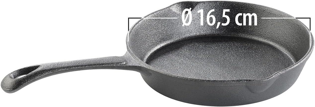 Tornwald-Schmiede Gusspfannen: Gusseisen-Pfannen, 3er-Spar-Set (12,5/16,5/21 cm) (Brat Pfannen, Guss