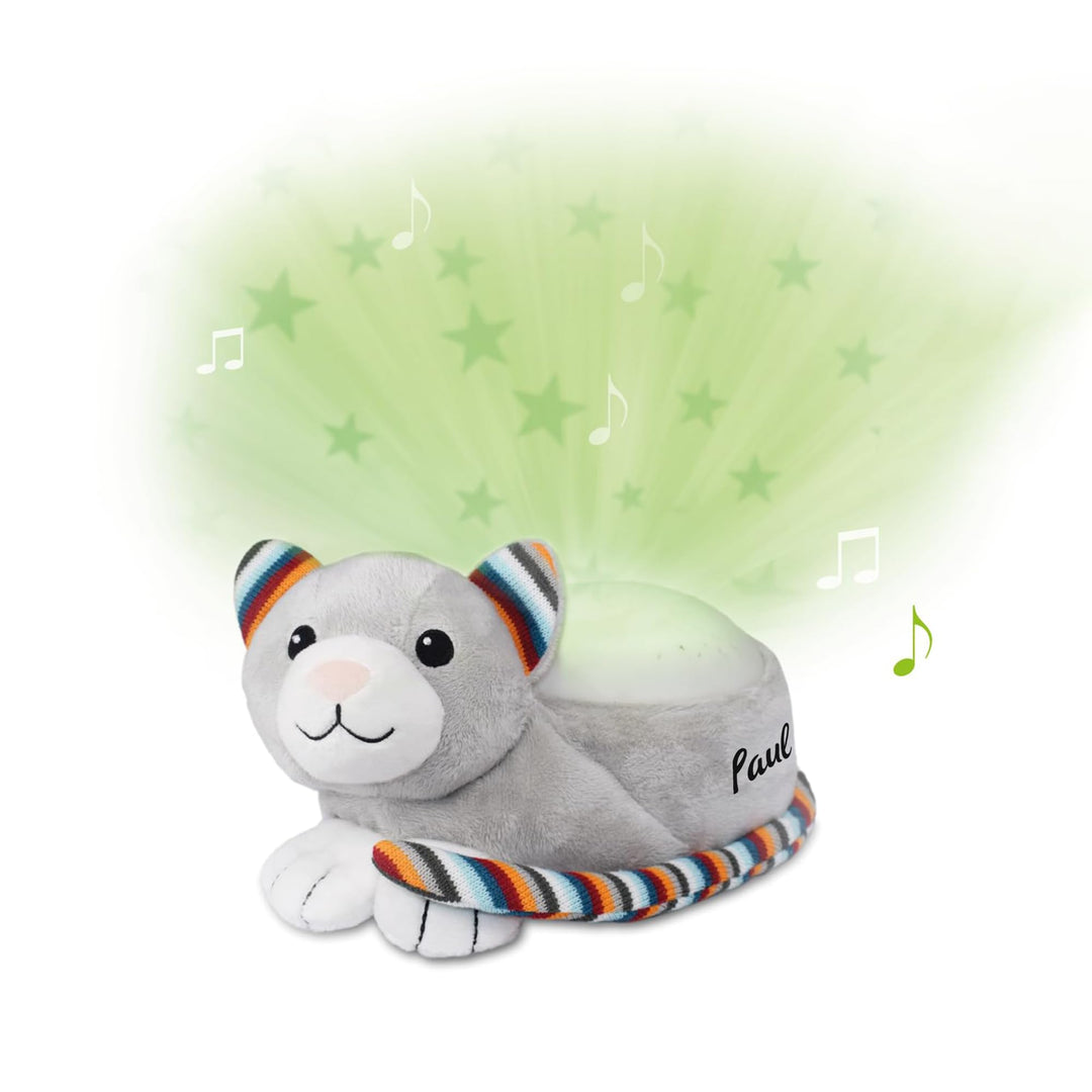Personalisierbarer Kiki die Katze Sternenlicht Projektor – Nachtlicht Baby mit Musik & farbigen Ster