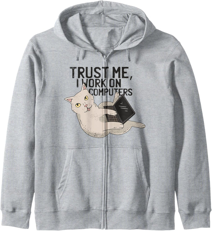 Katze Cat - Trust me, I work on Computers Kapuzenjacke