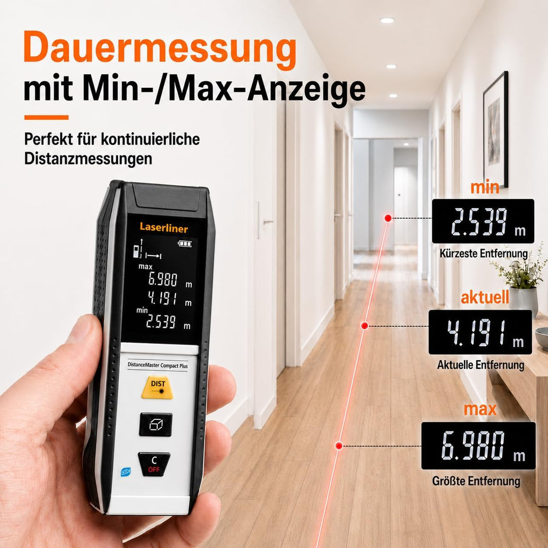 Laserliner Laser Entfernungsmesser, DistanceMaster DistanceMaster Compact Plus 50, DistanceMaster Co