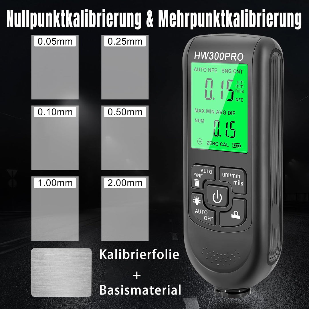 Digitales Schichtdickenmessgerät, Ultrahochpräzise Sonde, Lackmil Dickenmessgerät für die Messung de
