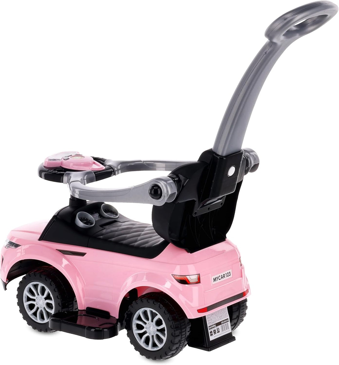 4in1 Kinderauto Rutschauto ab 2 Jahre und Schiebeauto mit Hupe und Musik, Rutschauto mit Stauraum un