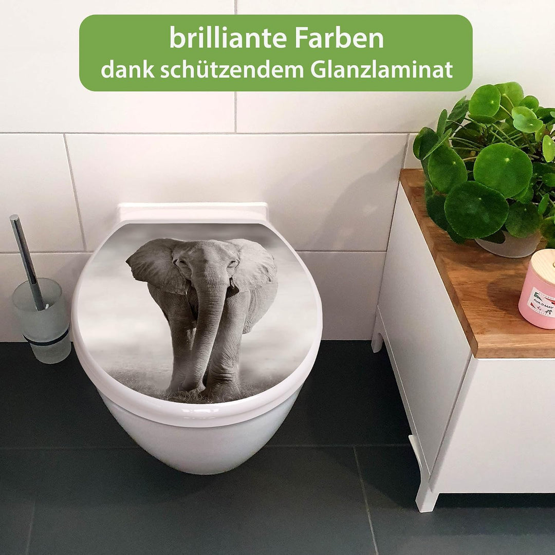 banjado Toilettendeckel mit Absenkautomatik 44,5x37cm - Soft Close Toilettensitz - WC Sitz mit Absen