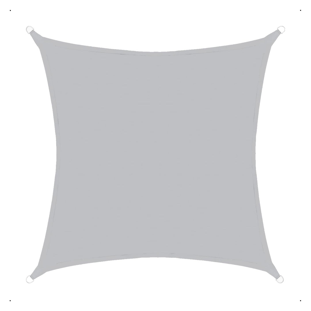 anndora Sonnensegel 4x4 HDPE hellgrau quadratisch Quadrat - Hellgrau 4m, Quadrat - Hellgrau 4m