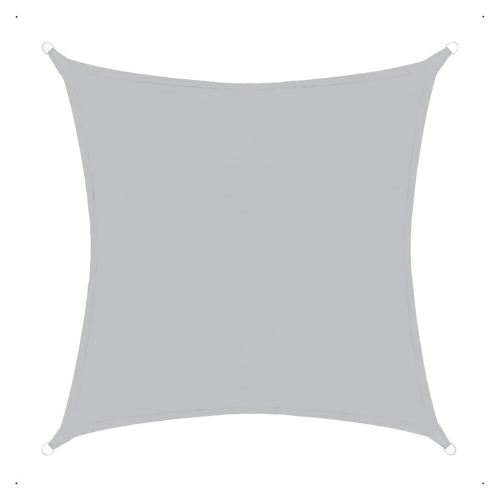 anndora Sonnensegel 4x4 HDPE hellgrau quadratisch Quadrat - Hellgrau 4m, Quadrat - Hellgrau 4m
