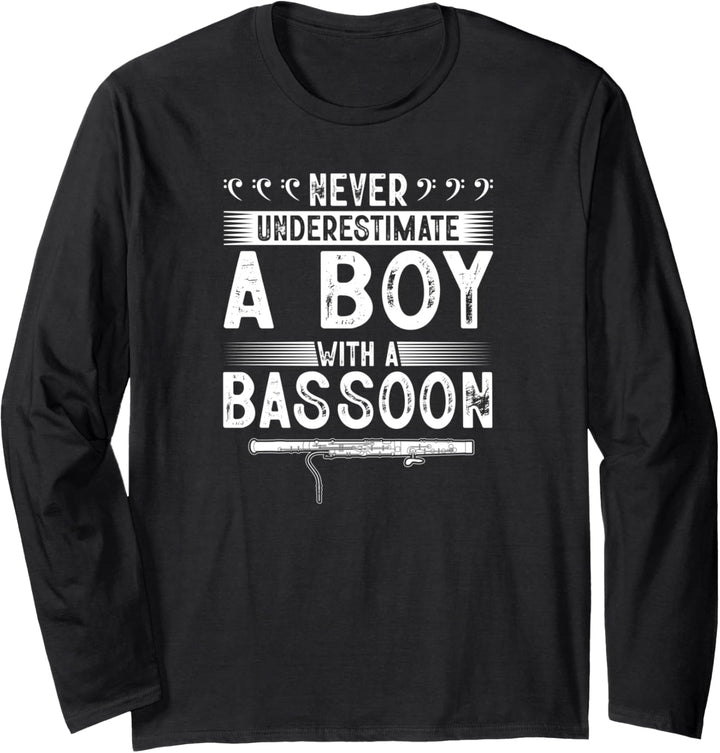 Unterschätze Niemals Jungen Fagott Langarmshirt