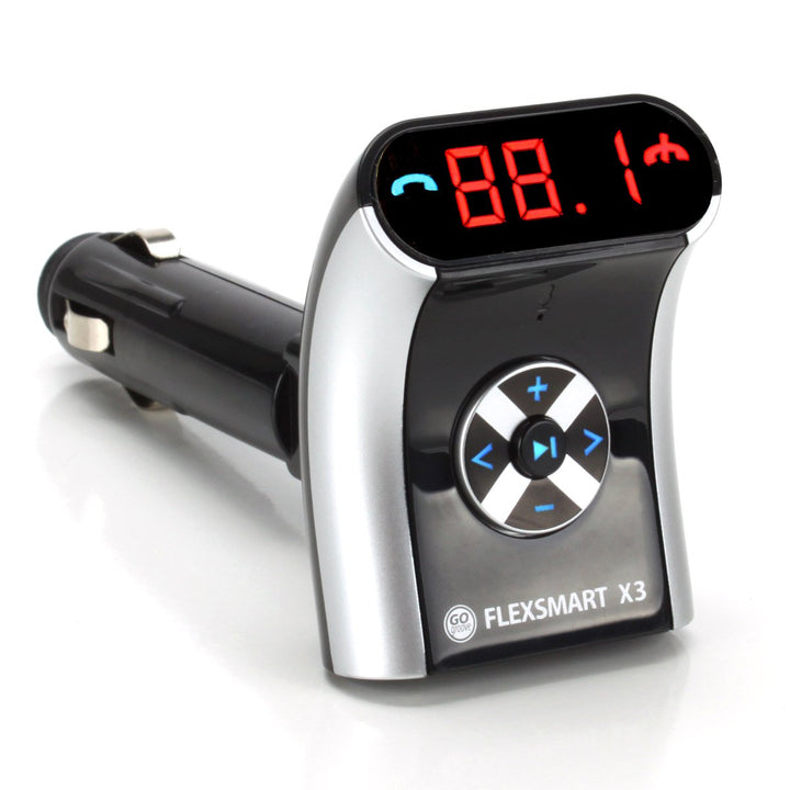 GOgroove FlexSMART X3 Mini-Bluetooth-FM-Transmitter für Autoradio – Aufladen über USB, Freisprechen