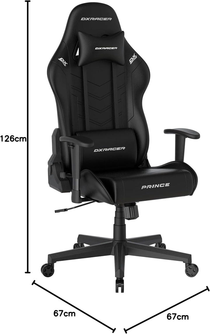 Robas Lund DXRacer Prince L PF132 Gaming-/ Büro-/ Schreibtischstuhl, mit Wippfunktion Gaming Stuhl H