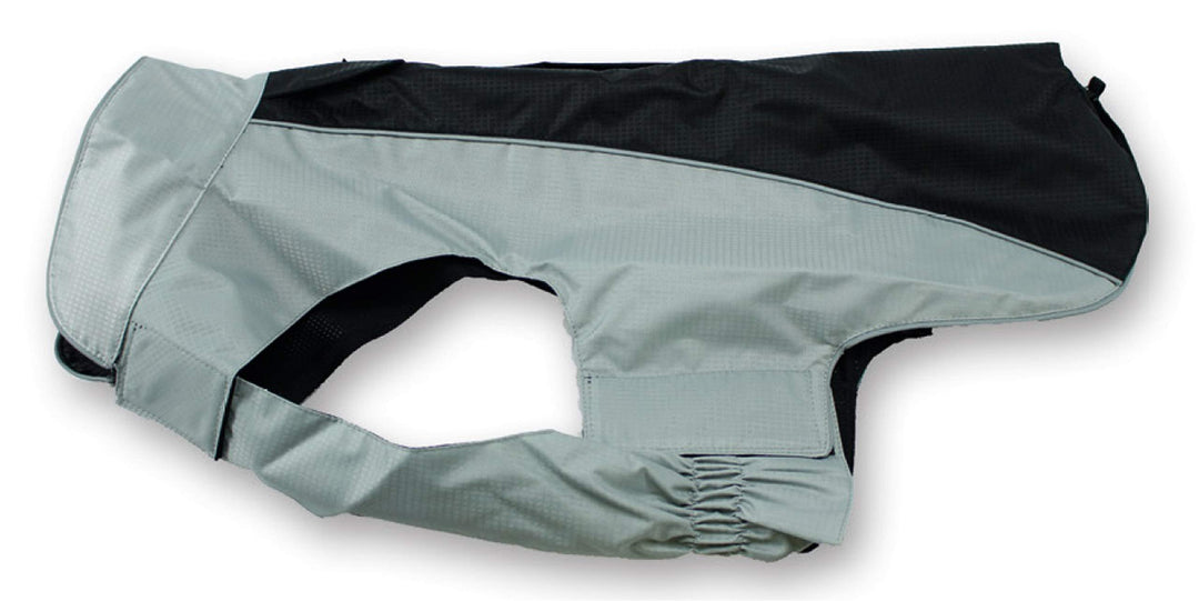 JEGGO Hundemantel Wasserdicht Allwetter Regen Jacke Hunde Weste XXS XXL (L, Schwarz/Grau), L Schwarz