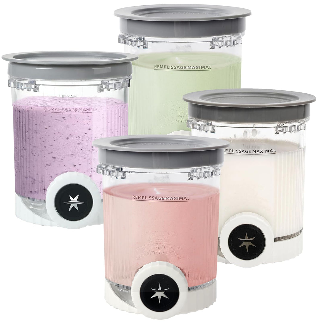 4er-Ninja Creami Swirl - Pack Behälter für Ninja Creami Swirl Pints und Deckel, Eisbehälter Ko