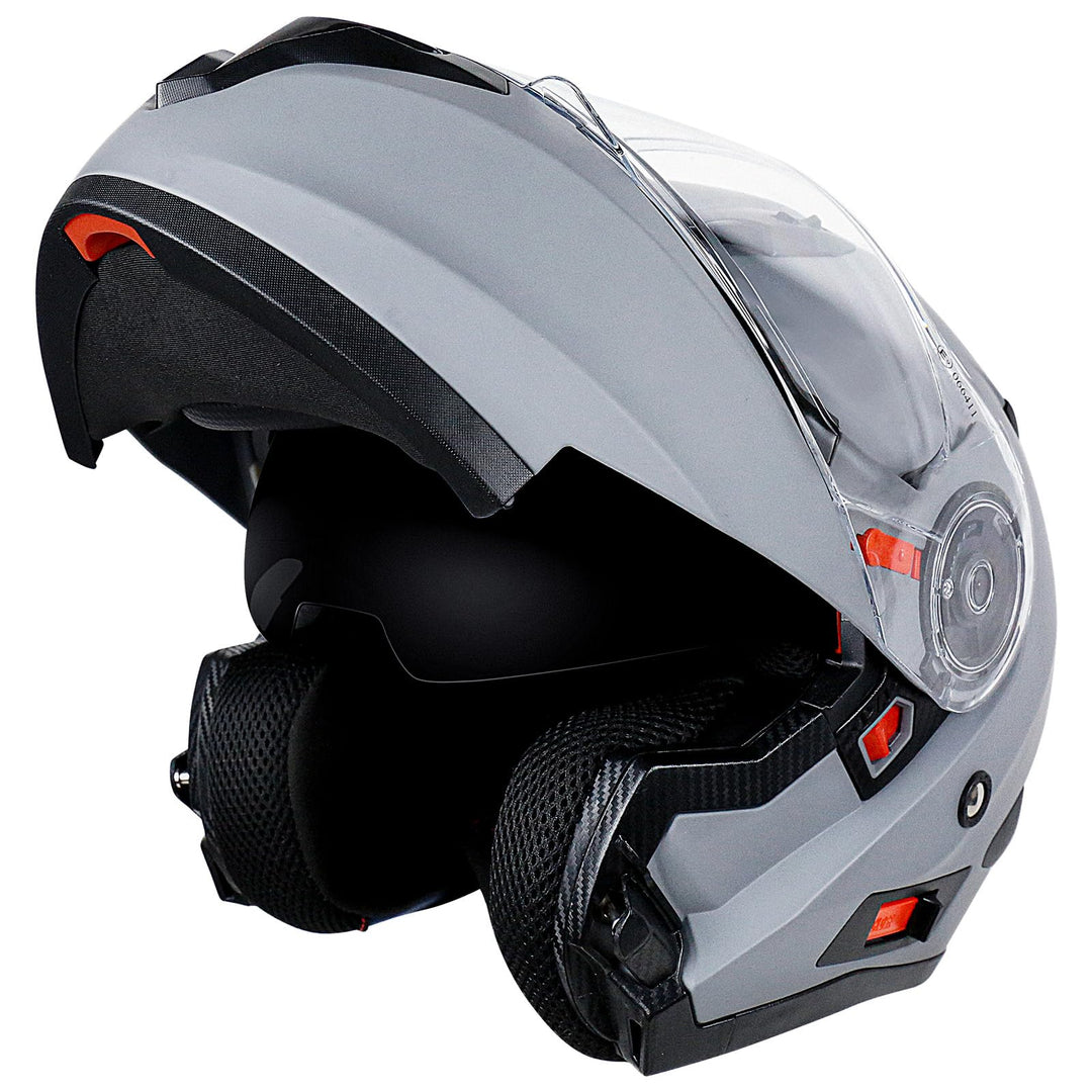 NENKI Helm Motorrad, Motorradhelm Zertifiziert nach ECE 22.06, Klapphelm Motorrad Herren, Schwarzer