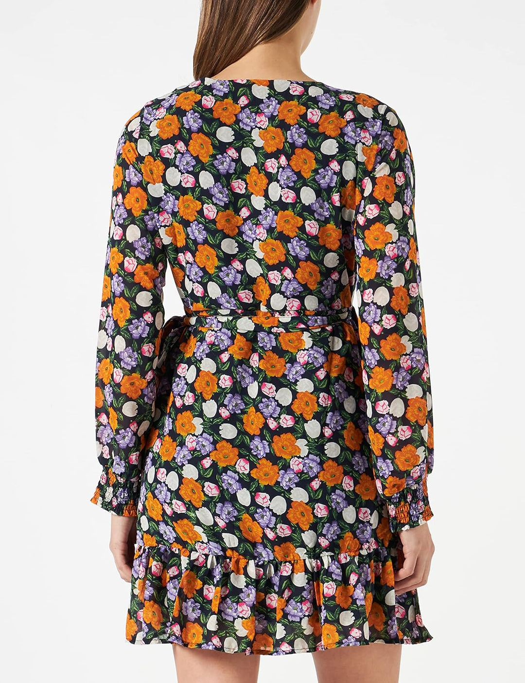 ONLY Damen Onlstar L/S Wrap Ptm Dress S Paisley Purple/Aop:margaretha Flower, S Paisley Purple/Aop:m