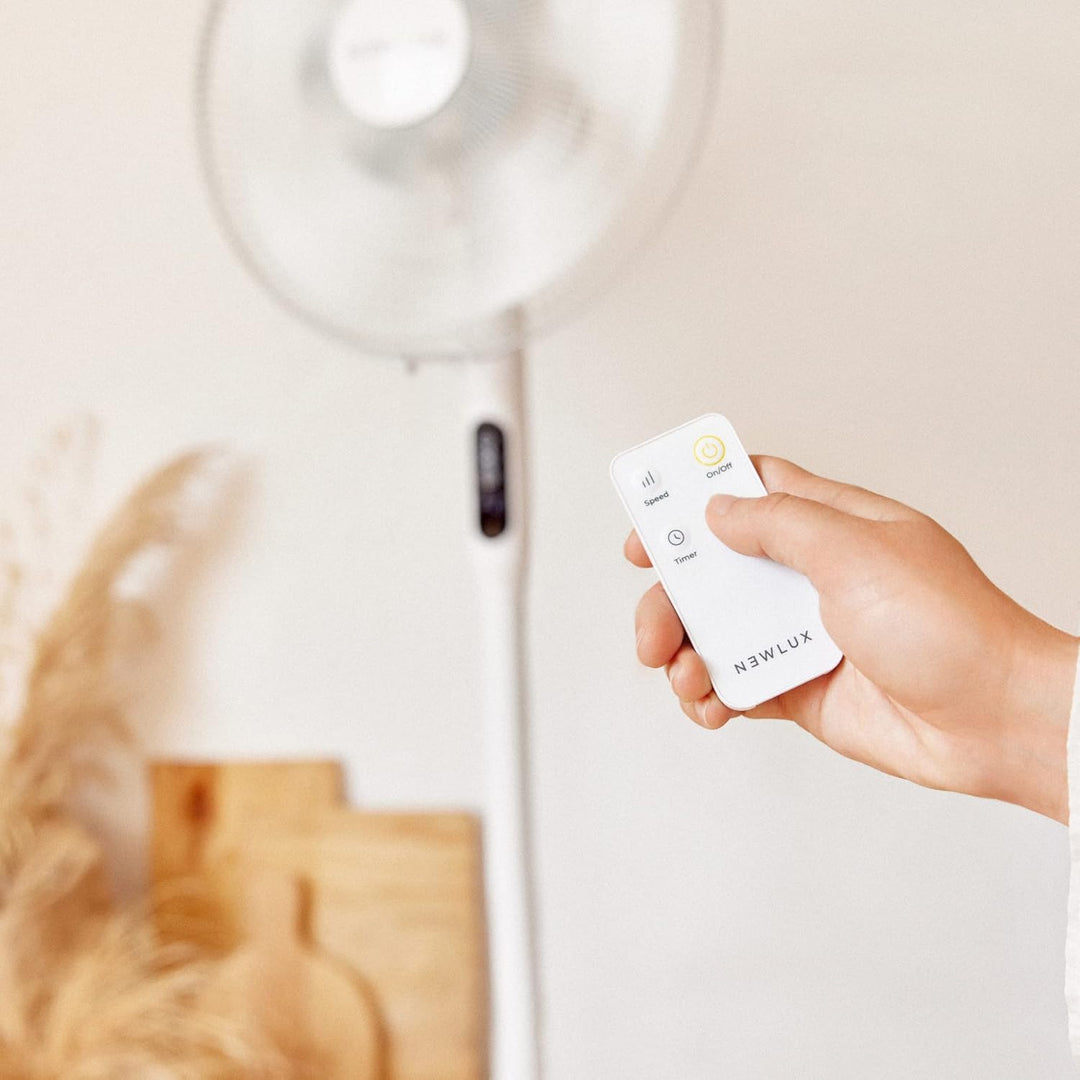 Newlux - Standventilator mit Fernbedienung, 3-in-1 W1050 Smart 10 Flügel, Ø 40 cm, 3 Vel und Timer 1