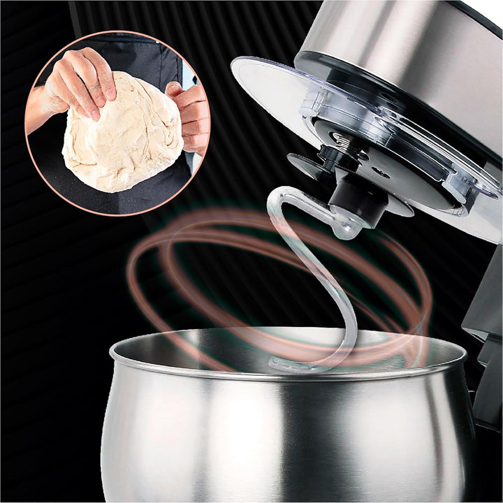 Mesko MS4228 Küchenmaschine, 5 Liter, professionelle Orbital-Küchenmaschine, 6 Geschwindigkeiten + P